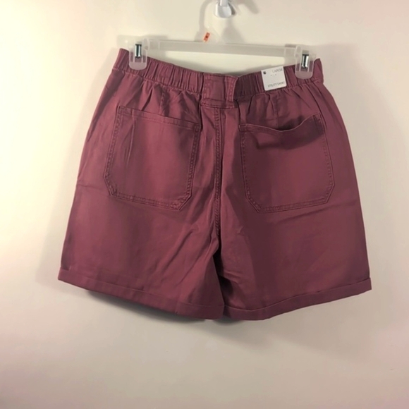 Gloria Vanderbilt Light Maroon Utility Shorts Size Large NWTG - Picture 7 of 16